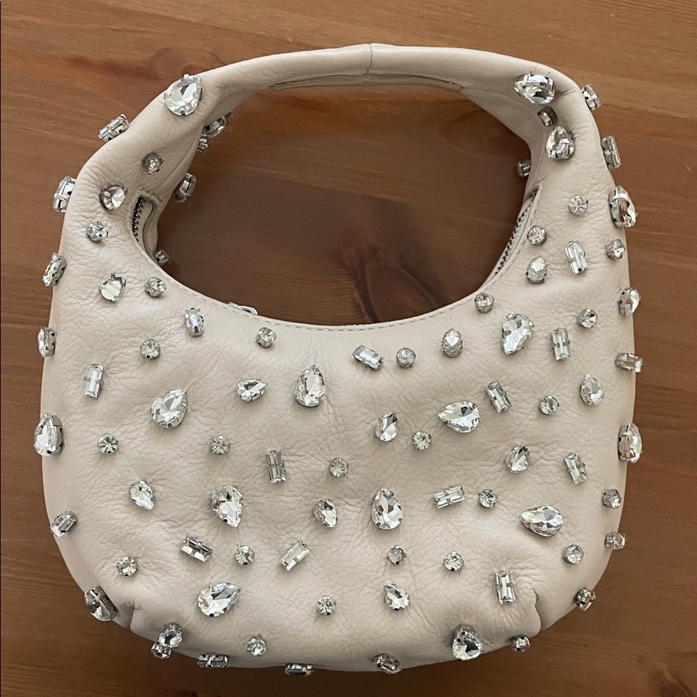 Madewell Cream Jeweled Mini Bag